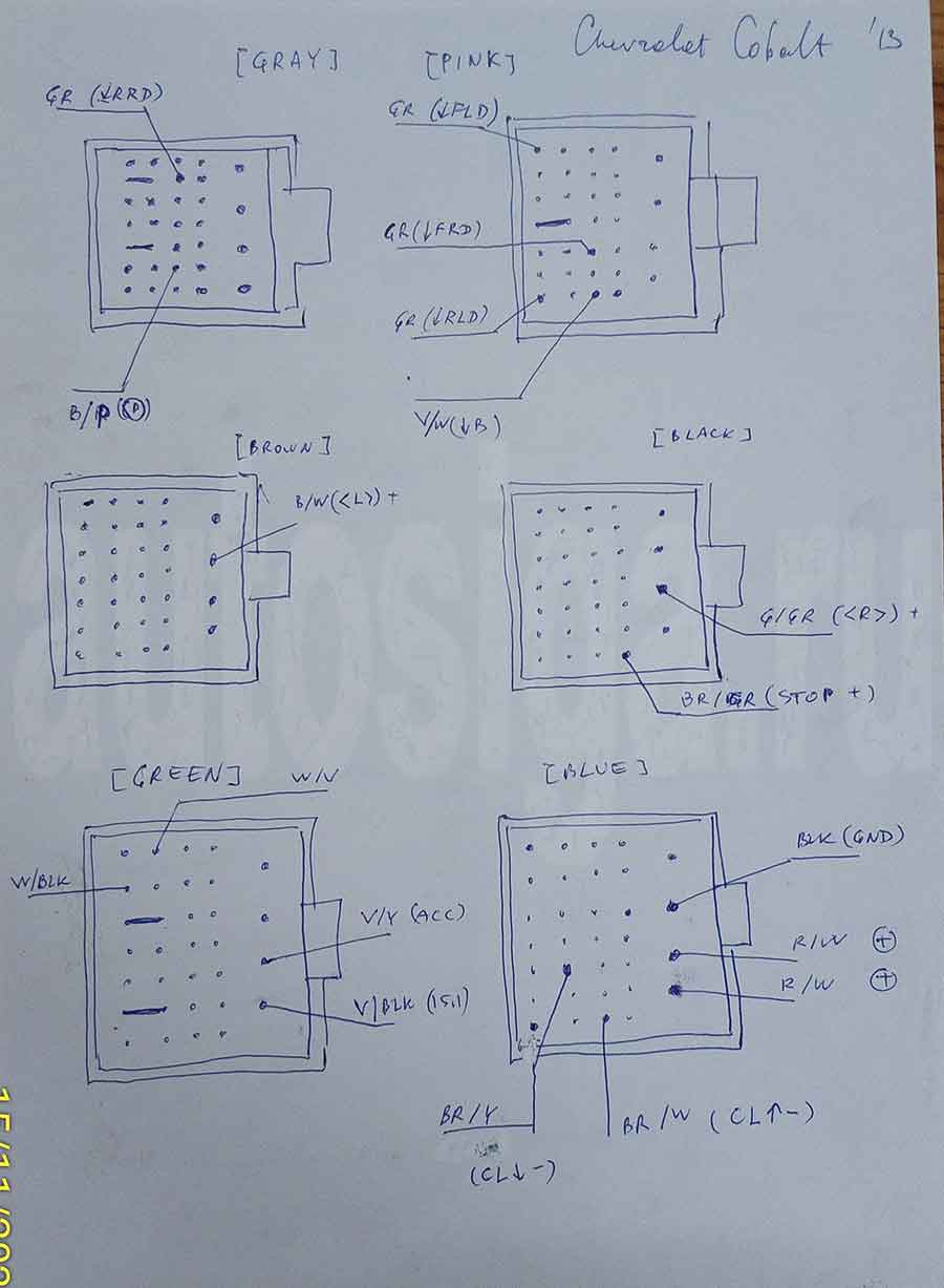 Лист установки 1, Chevrolet Cobalt 2013