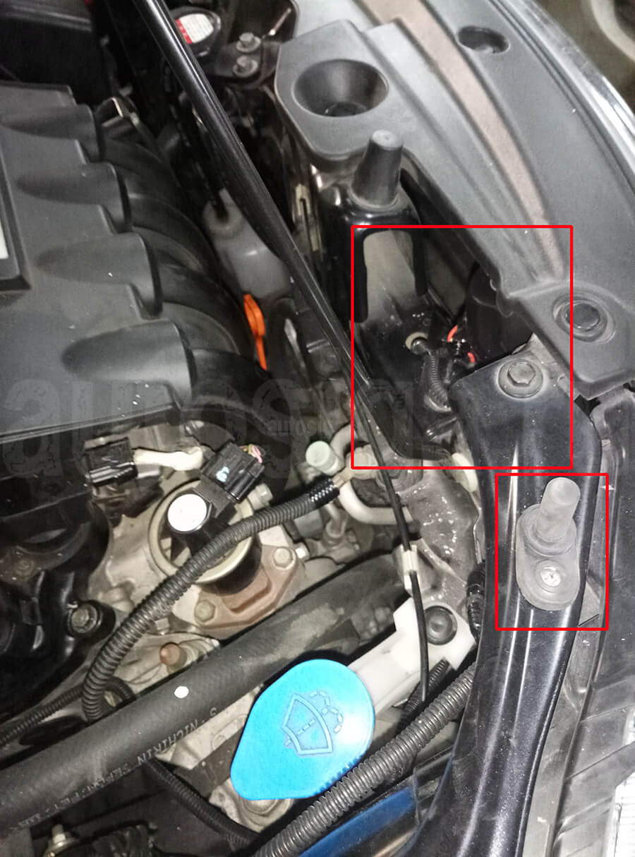 Сирена и концевик капота Honda Freed Spike Hybrid 2012