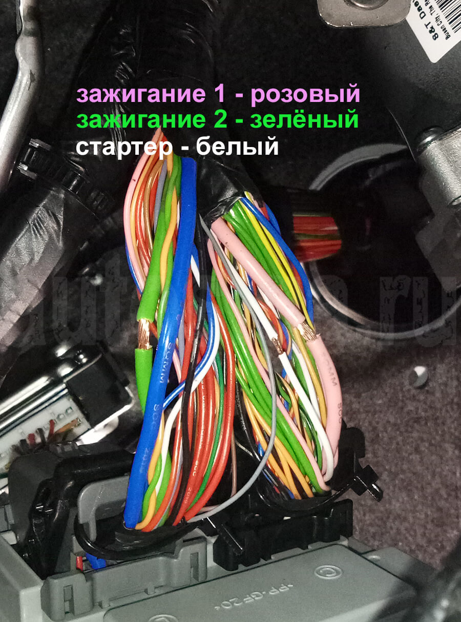 Силовые провода на Hyundai Creta 2016-2020 PTS Подключение к силовым проводам сзади блока предохранителей на Hyundai Creta 2016-2020