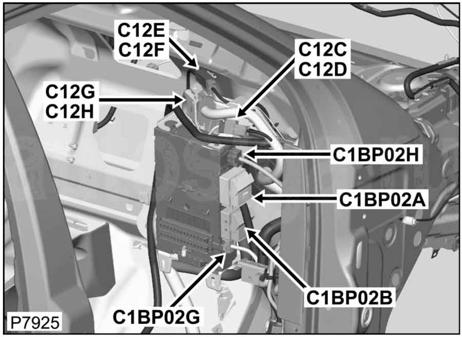 Точки подключения сигнализации на Land Rover Freelander