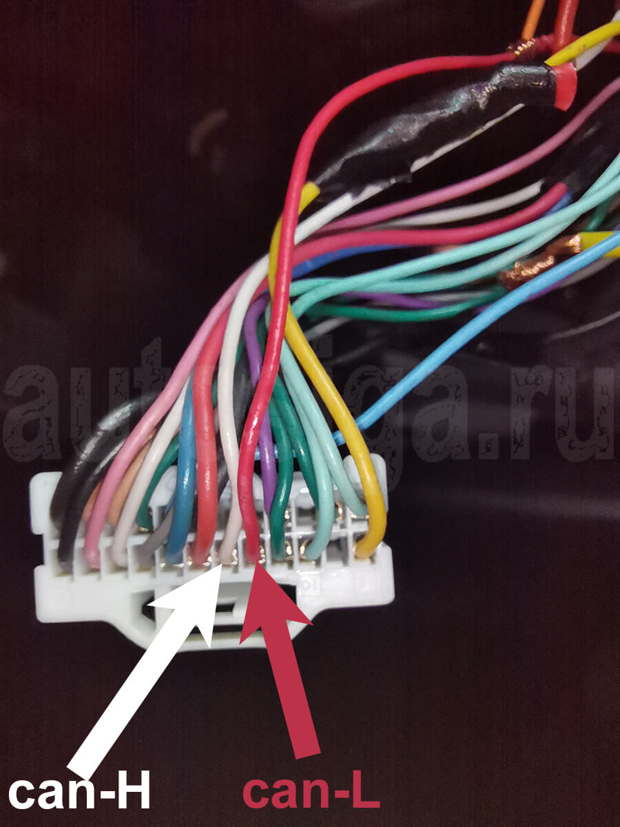Мазда Аксела – подключение сигнализации к can Mazda Axela – подключение сигнализации к can на разъёмах под рулевой колонкой