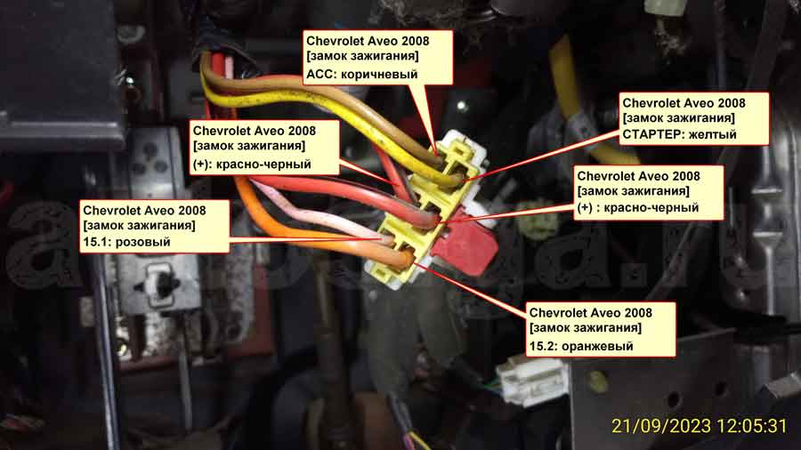 Шевролет Авео 2008: силовые цепи Подключение к силовым цепям на Chevrolet Aveo 2008