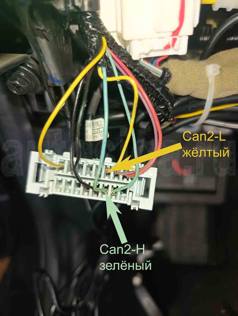CAN2 на OBD для отображения топлива в Pandora Honda Civic 2022 Honda Civic 2022: подключение CAN2 на OBD разъёме