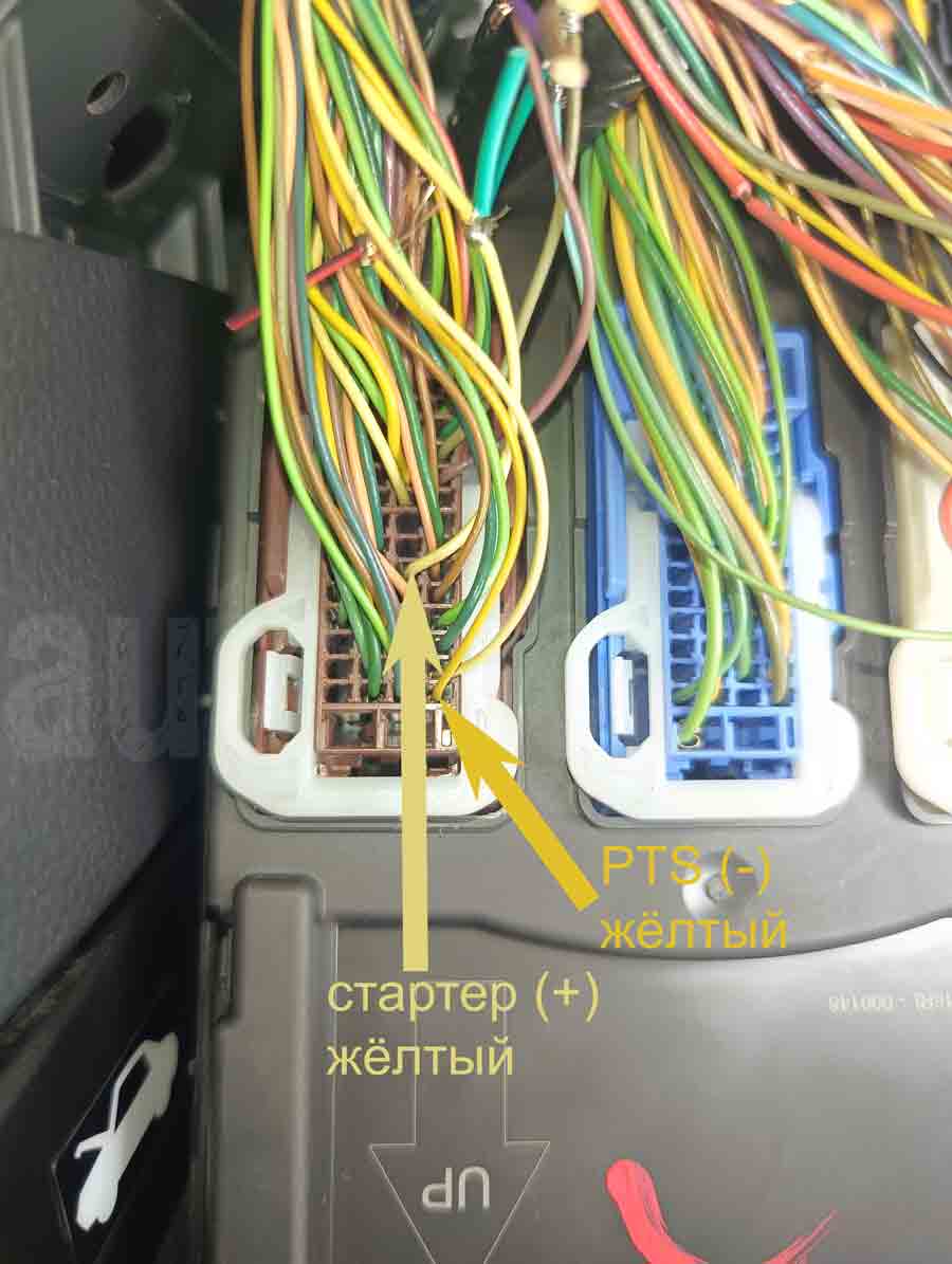 Подключение стартера и PTS Honda Civic 2022 Honda Civic 2022: стартер и цепь кнопки Start-Stop