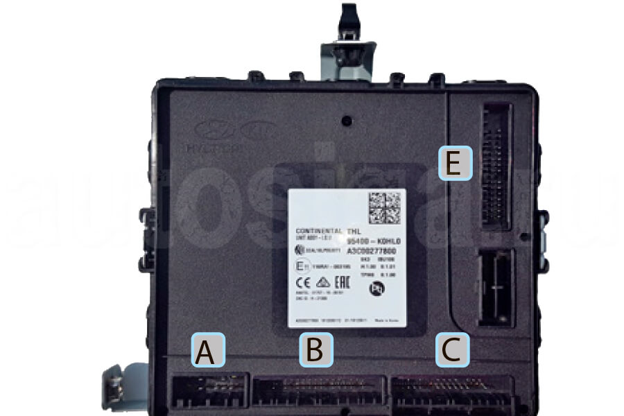 Kia Soul 2019-2023 Блок IBU Киа Соул 2019-2023 Подключение на разъёмах IBU