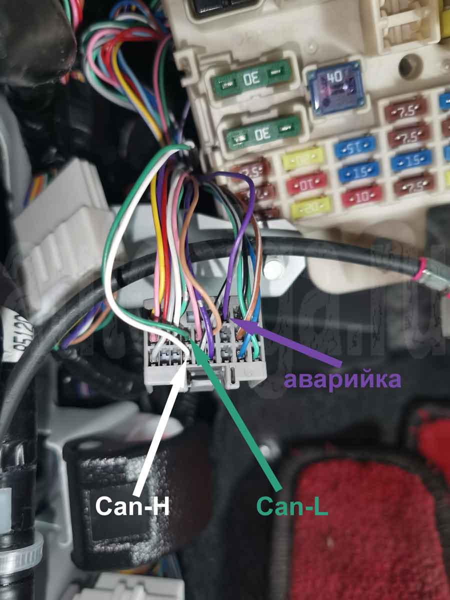 Подключение can и аварийной сигнализации на Mitsubishi Montero Sport 2023
